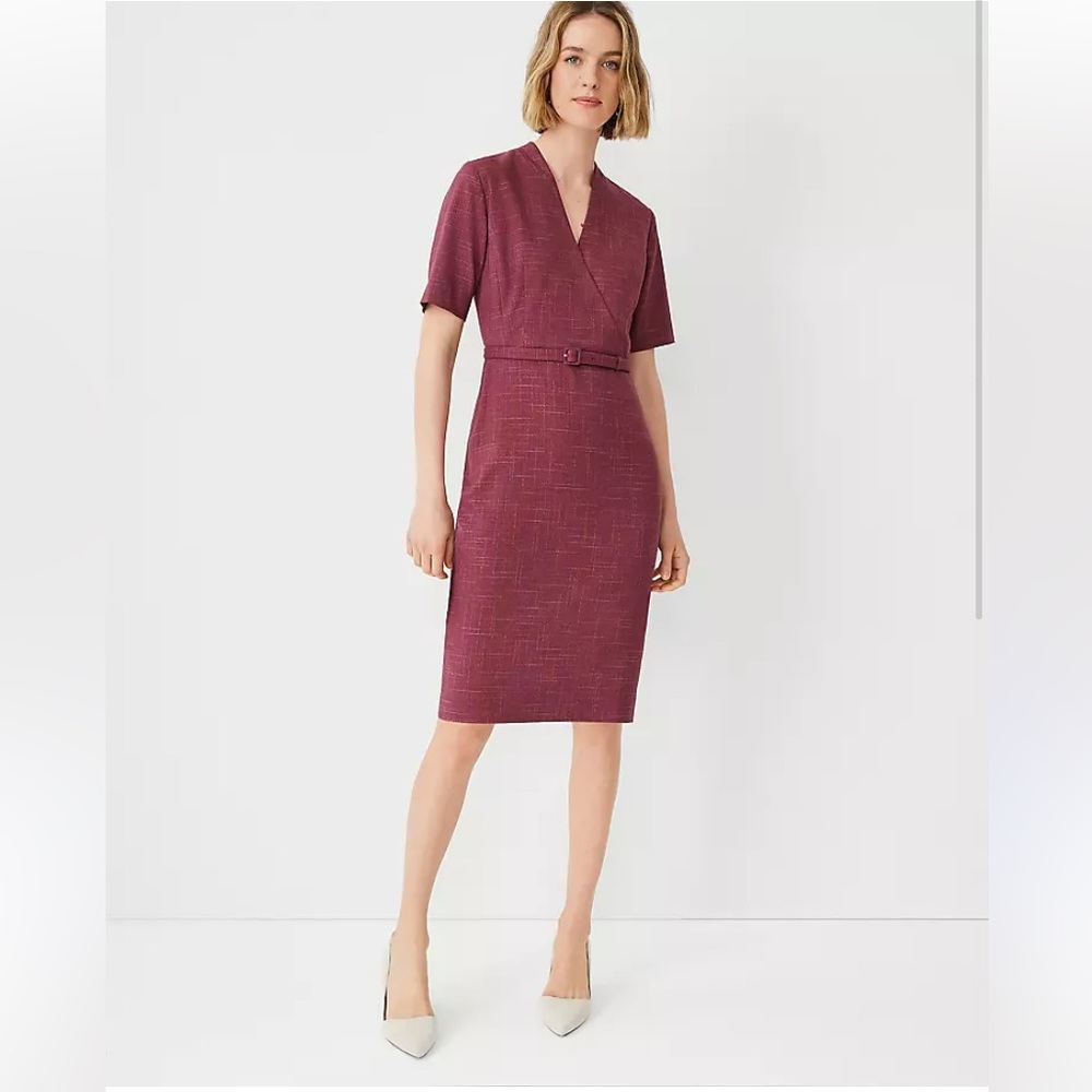 Elegant Burgundy Women's Dress
